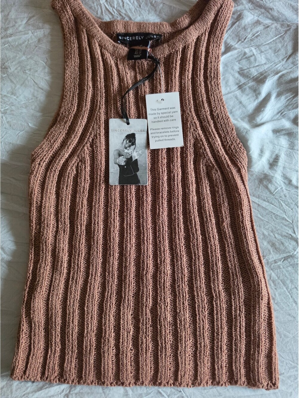 Sincerely Jules Sleeveless Ribbed Knit Tank Top XS